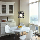 Axyaa Spiral Swirl LED Pendant Chandelier for Living Room & Kitchen