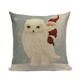 Christmas Santa Deer Pattern Cushion Cover for Festive Home Decor - Axyaa
