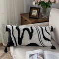 Axyaa Black Abstract Eye Cushion Cover for Home Decoration