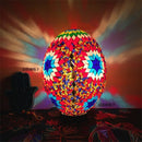 Axyaa Turkish Mosaic Egg Lamp: Vintage Handcrafted Glass Bedside Light