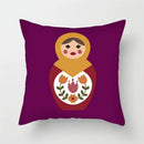 Axyaa Cartoon Doll Pattern Polyester Cushion Cover for Home Decor