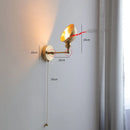 Nordic Copper Modern Wall Sconce Pull Chain Switch Axyaa LED Light