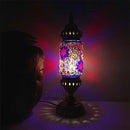 Axyaa Vintage Turkish Mosaic Table Lamp Handcrafted Glass Night Light