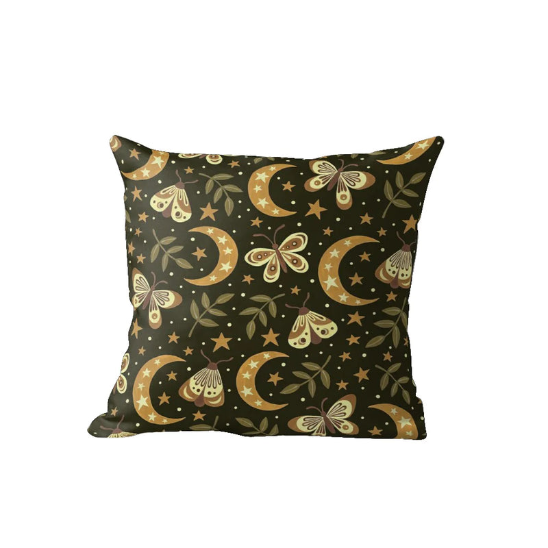 Nordic Cushion Cover 18x18 Black Double Side Printed Pillow Cover for Living Room Sofa by Axyaa