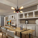 Axyaa Retro Industrial Pipe Pendant Light Chandelier with LED