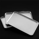 Axyaa Stainless Steel Buffet Presentation Tray - Food Serving Plate, Storage Organizer