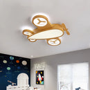 Axyaa Nordic Airplane Ceiling Lamp Iron Sconces with Remote Control