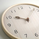 Axya Minimalist Wood Wall Clock - Modern Nordic Design Silent Living Room Clock