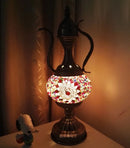 Axyaa Hand-inlaid Glass Mosaic Table Lamp - Moroccan Style Decor for Bedroom & Living Room