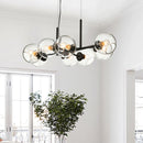 Axyaa Gold Black LED Glass Pendant Lamp for Modern Dining Room Lighting