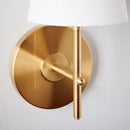 Mid-Century Sconce Wall Lamp, Fabric Lampshade, Home Decor Lighting Fixture for Bedroom, Living Room - Axyaa
