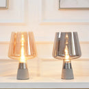 Axyaa Glass Cement Table Lamp: Modern E27 Bedside Lighting