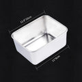Axyaa Stainless Steel Serving Tray with Lid, Rectangle Buffet Organizer & Food Storage