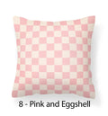 Axyaa Checkerboard Velvet Cushion Covers - 18x18 Nordic Decorative Pillows for Home Decor