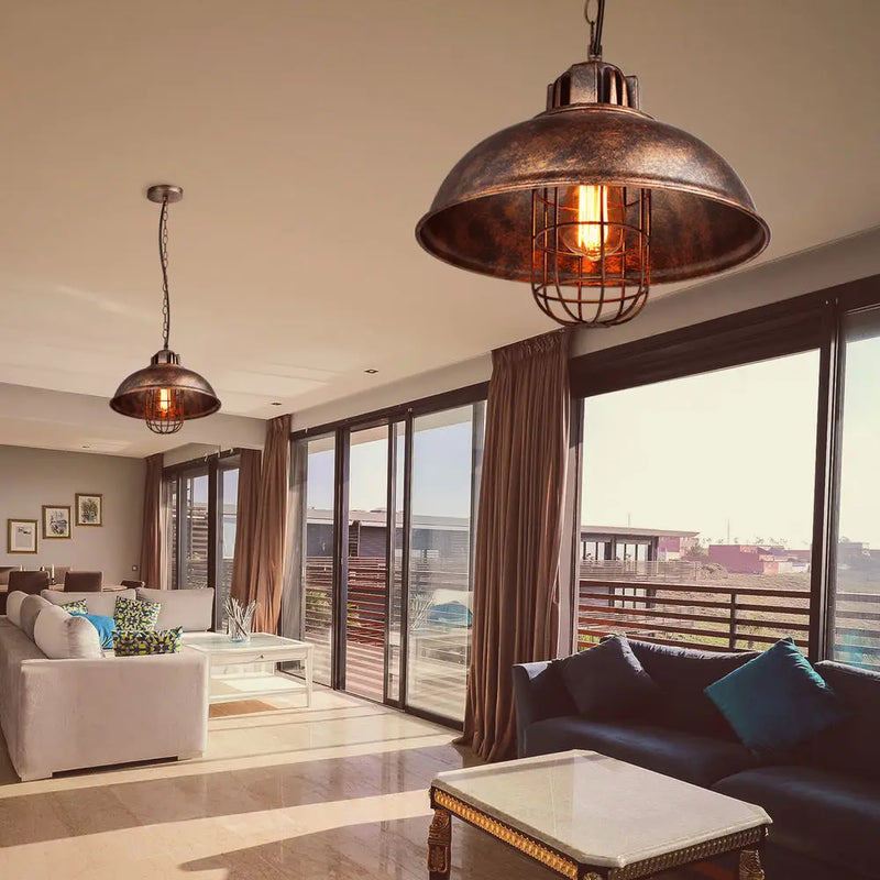 Axyaa Retro Industrial Pendant Lights for Bar, Restaurant, and Living Room decor.