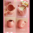 Axyaa 550ml Pig Cartoon Coffee Mug with Spoon in Gift Box