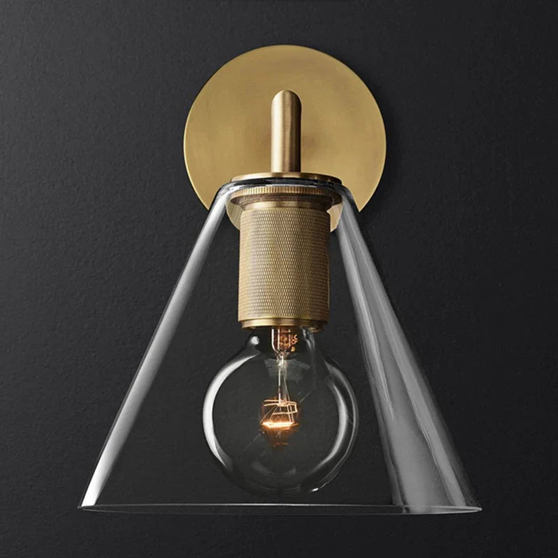 Axyaa Modern Nordic Designer Glass Wall Lamps for Bedroom and Artistic Home Decor