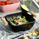 Axya Nordic Ceramic Fruit Plate with Lid: Kitchen Decor Tableware Bowl