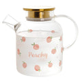 Axyaa Peach Glass Jug Kettle Set - Large Capacity Tea Maker & Juice Pitcher