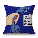 Axyaa Pop Art Lips Cushion Cover for Home Decor 45x45cm