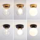 Axyaa Round Glass Ball Ceiling Light - Nordic Design for Modern Home Decor