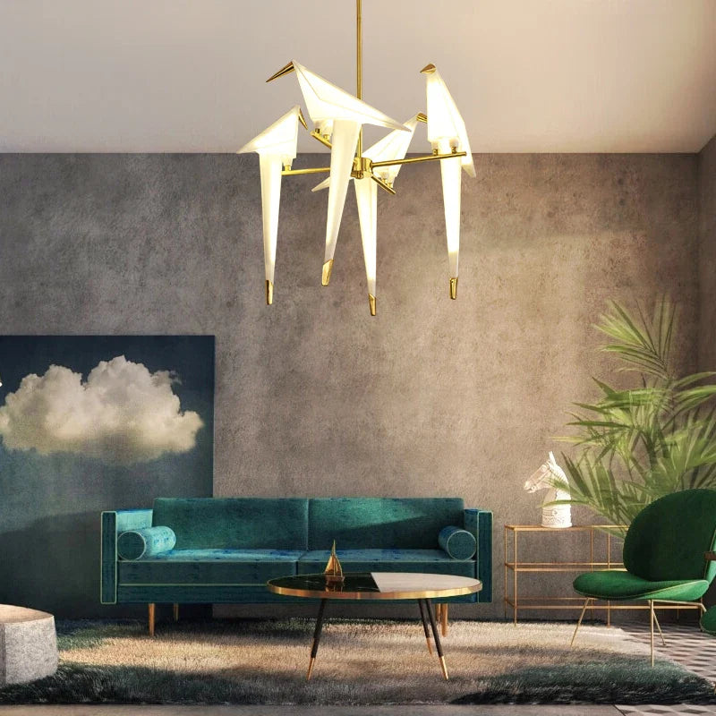 Axyaa Origami Bird LED Chandelier for Living Room, Restaurant, Children's Room