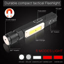 Axya Double Head Twisting Tactical Flashlight	with 5 Modes, USB Rechargeable & Clip