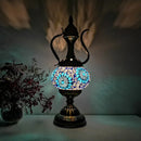 Axyaa Hand-inlaid Glass Mosaic Table Lamp - Moroccan Style Decor for Bedroom & Living Room