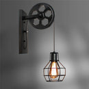 Axyaa Vintage Industrial Wall Sconces Pulley Lamp for Bedroom Mirror - Retro LED Light