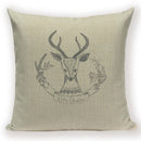 Christmas Cartoon Santa Claus Deer Pillows Covers Merry Christmas Gifts for The New Year by Axyaa
