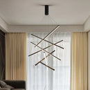 Axyaa 3-Light Ladder Chandelier: Stylish LED Lighting for Living, Dining, and Kitchen