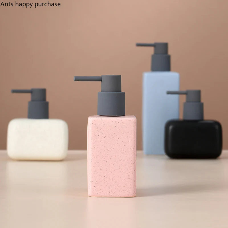 Axya Square Lotion & Hand Sanitizer Bottle Set for Bathroom Accessories