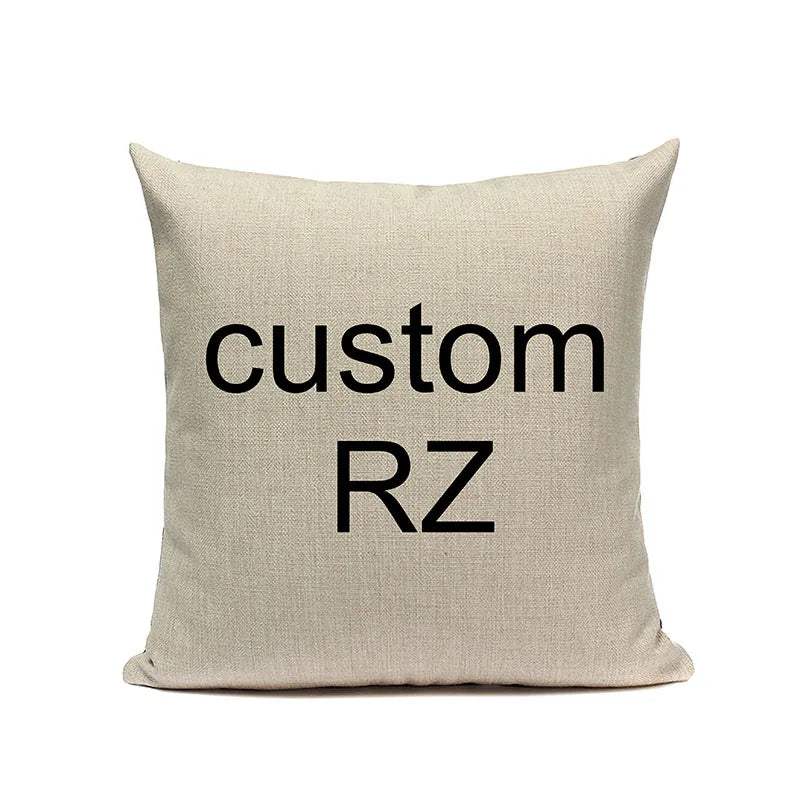 Axyaa Character Print Linen Cushion Cover - 2019 Office Sofa Decor Pillowcase