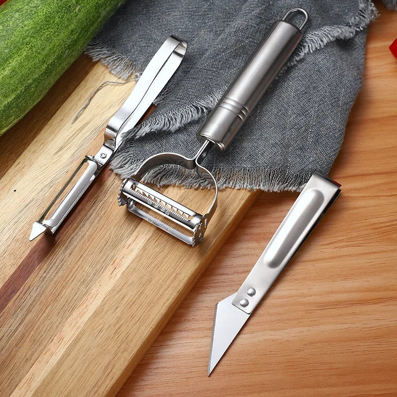 Axyaa Stainless Steel Peeler Slicer Grater for Fruits and Vegetables