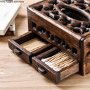 Axya Solid Wood Tissue Box Tray: Retro Multifunctional Living Room Storage