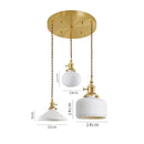 Axyaa Glass LED Pendant Lights: Modern Nordic 3-Head Fixture for Home Dining, Cafe & Bar