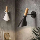 Axyaa Nordic Wooden Wall Light Modern Vintage Loft Sconce for Bedroom Living Room