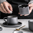 Axya Nordic Ceramic Grey Mug Set - High Tea Tableware & Salad Bowl