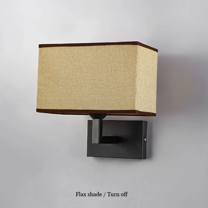 Axyaa Nordic Modern Hotel Fabric Wall Lamp - Creative Chinese Bedroom Bedside Lighting