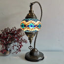 Axyaa Turkish Mosaic Table Lamp: Handcrafted Vintage Art Deco Glass Bedside Light