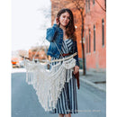 Axyaa Macrame Geometric Wall Hanging Tapestry Boho Chic Home Decor Handmade Tassel