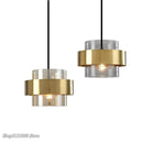Axyaa Gold Glass LED Pendant Lights - Nordic Living Room Kitchen Fixtures