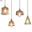 Axyaa Nordic Glass Copper Pendant Lights - Retro Vintage Style for Dinning Living Room