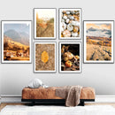 Nordic Maple Leaf Wall Art Print by Axyaa for Modern Living Room Decor
