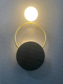 Axyaa Golden Ring Wall Sconce: Modern Nordic Bedside & Living Room Lighting