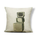 Axyaa Retro Record Camera Pillow Cover - 45X45CM