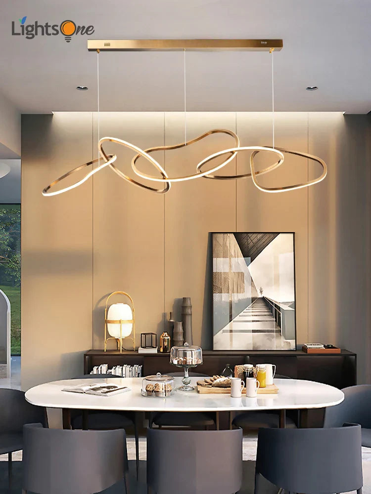 Axya Minimalist Art Chandelier for Dining, Restaurant, Bar - Creative Light Luxury Lamps