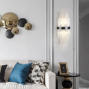 Axyaa Crystal Wall Lamp: Luxe Lighting for Bedroom, Living Room, Staircase, Aisle, Hotel, Bedside