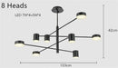 Axyaa Modern Black Gold White LED Chandelier for Home Décor