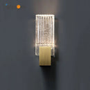 Axya Crystal Wall Light: Modern Minimalist American Art Designer Lamp for Living Room